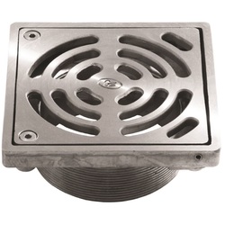 Stainless Steel Floor Drain Grate Assembly Square 100x80BSP 